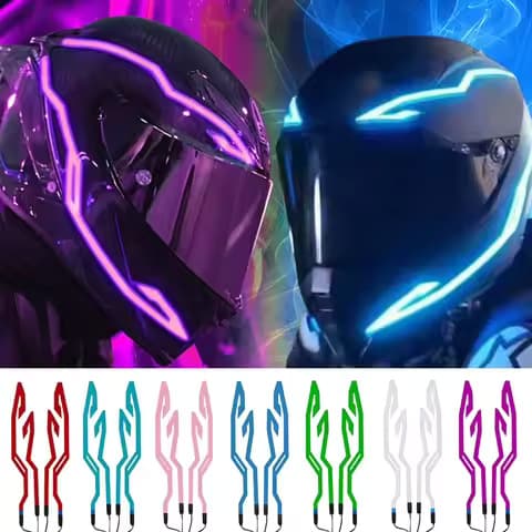 Helmet LED strip manufacturer in stock, 5V rechargeable driver, one tray for four LED strips, helmet EL LED strip.