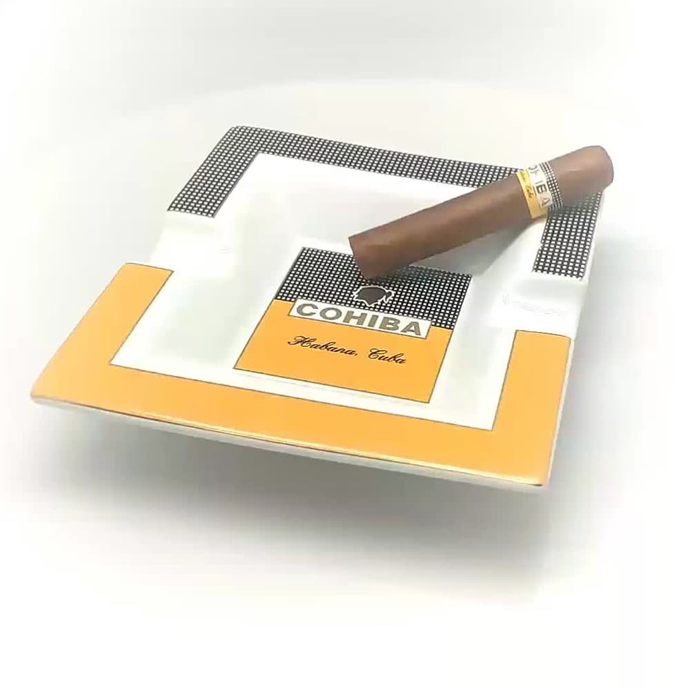 Cohiba Gossba Cigar Ashtray Square Ceramic Ashtray Creative Gift Custom Logo