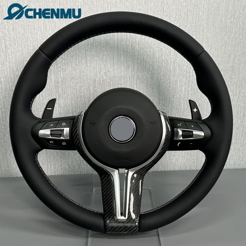 Carbon Fiber Steering Wheel Compatible with BMW 1 2 3 4 5 6 7 Series X1 X2 X3 X4 X5 X6 F10 F30 F35 F15 F20 Modification