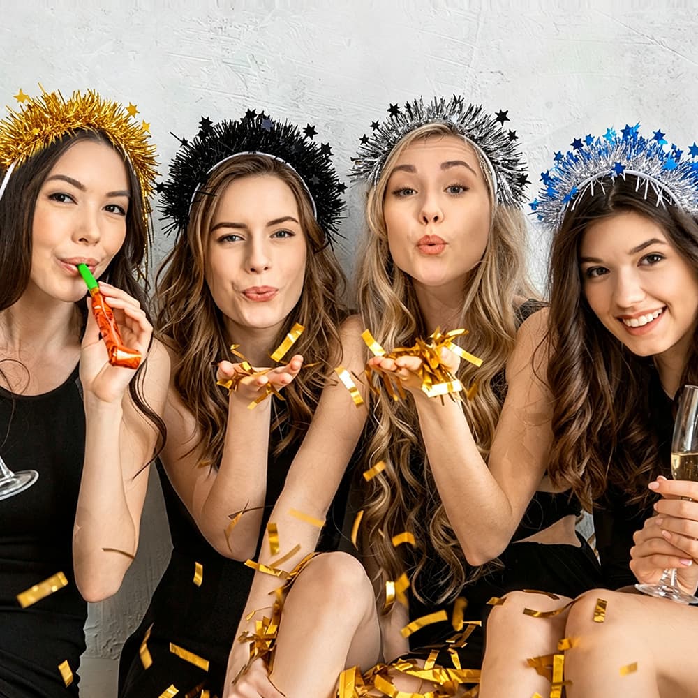 New Year's star colorful headband birthday party five-pointed star decorative headwear party atmosphere props dress up headband