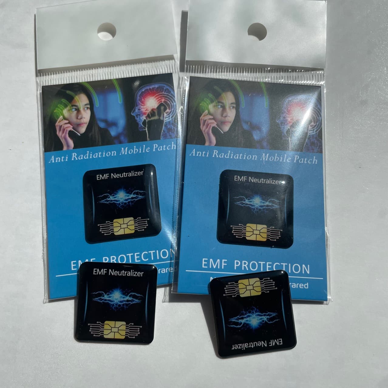2025 New Amazon Square Silicone Chip Pattern Phone Sticker, Negative Ion Energy Anti-Radiation Sticker