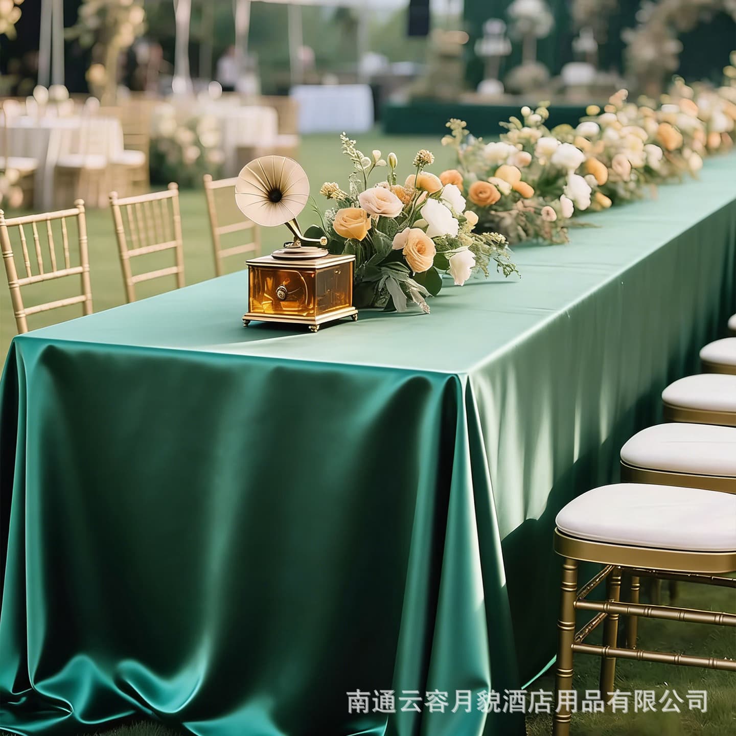 Hotel cocktail tablecloth, high-end box round table, thickened satin tablecloth, hotel round banquet, birthday party