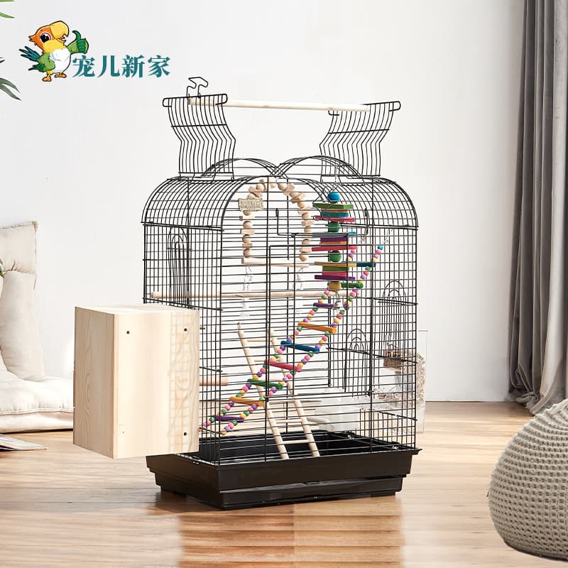 New large parrot bird cage large oversized villa parrot cage starling black phoenix special breeding cage easy to clean