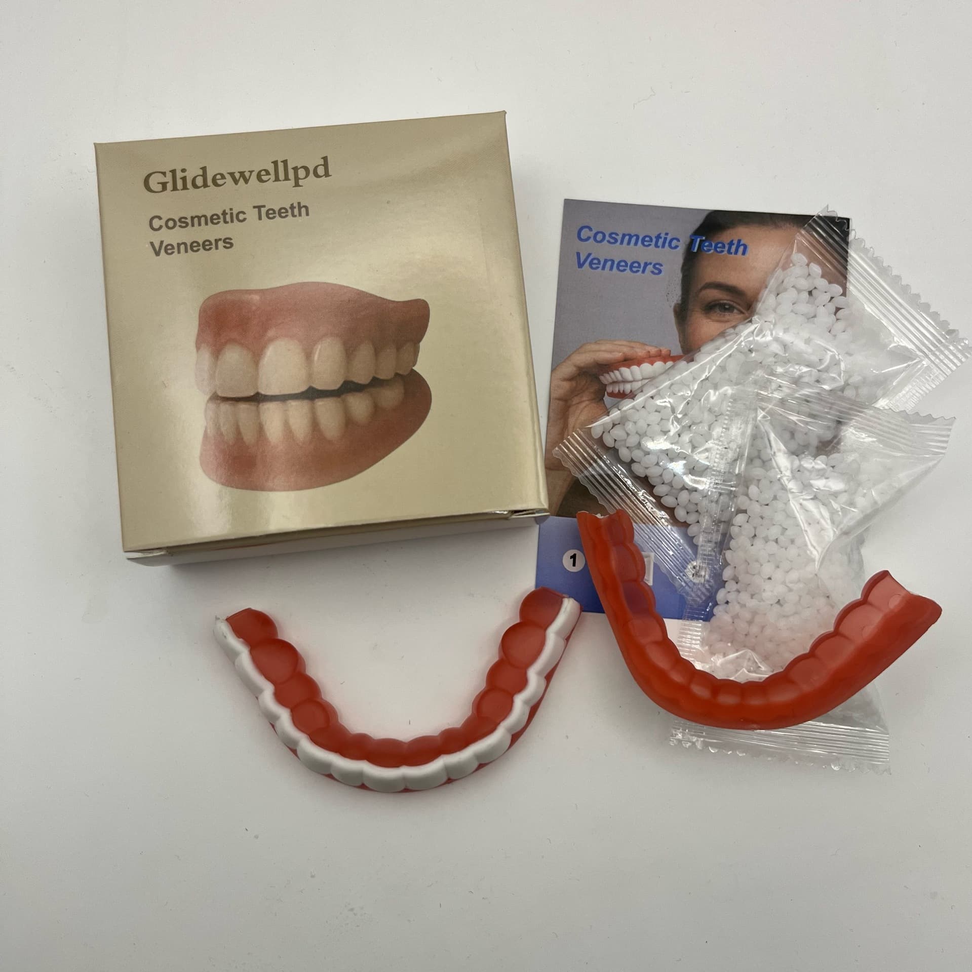 Simulation False Teeth Set Dental Beauty Smile Kit 3 Versions + 20g Dental Gel New Full Coverage Veneers