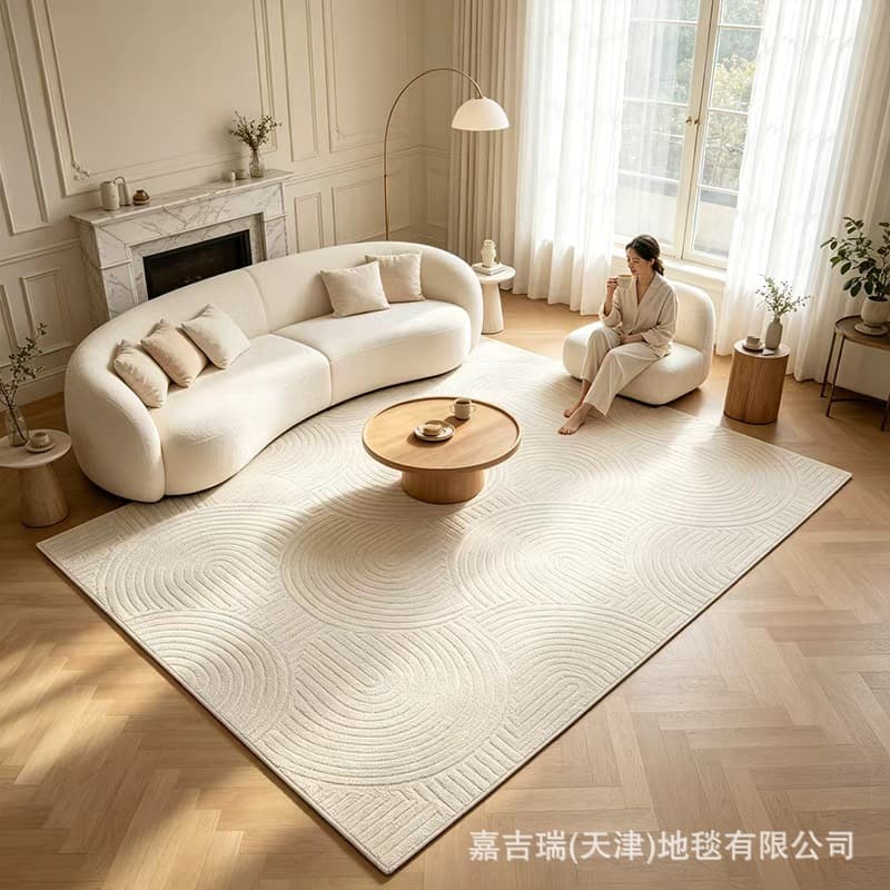 Premium Embossed Diatomaceous Silk Rug Waterproof Stain-Resistant Wipeable Coffee Table Mat Living Room Thickened Non-Slip Dirt-Resistant Floor Mat