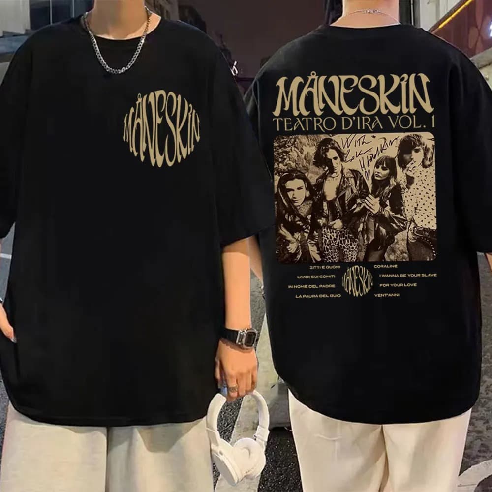Italian Band Maneskin Graphic T-Shirts for Men and Women Vintage
