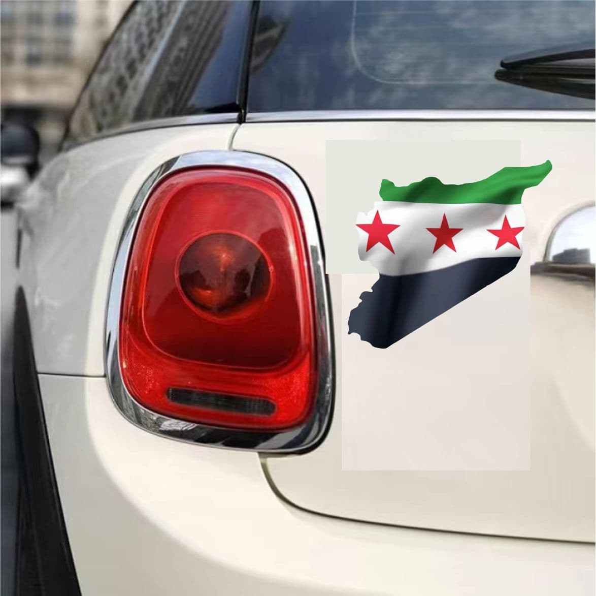 Cross-border Syrian new flag car stickers can be freely affixed with Syrian national flag personalized stickers modified stickers