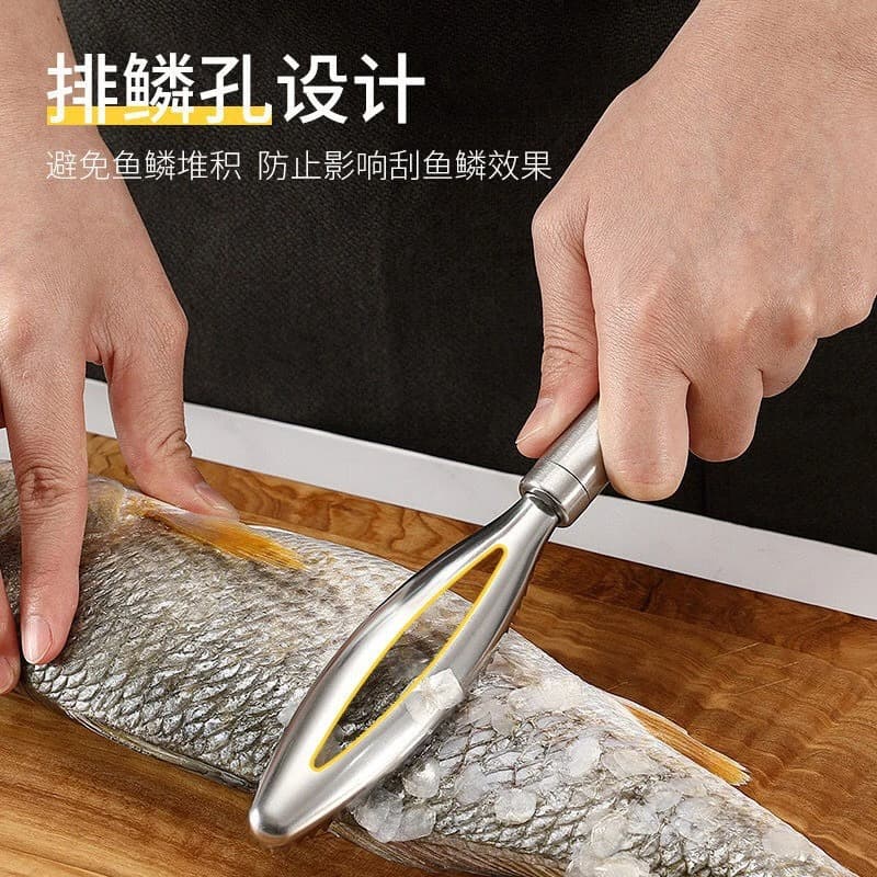 Stainless Steel Fish Scale Scraper Tool Kitchen Household Fish Scale Scraper Manual Fish Knife Kitchen Fish Scale Removal Gadget