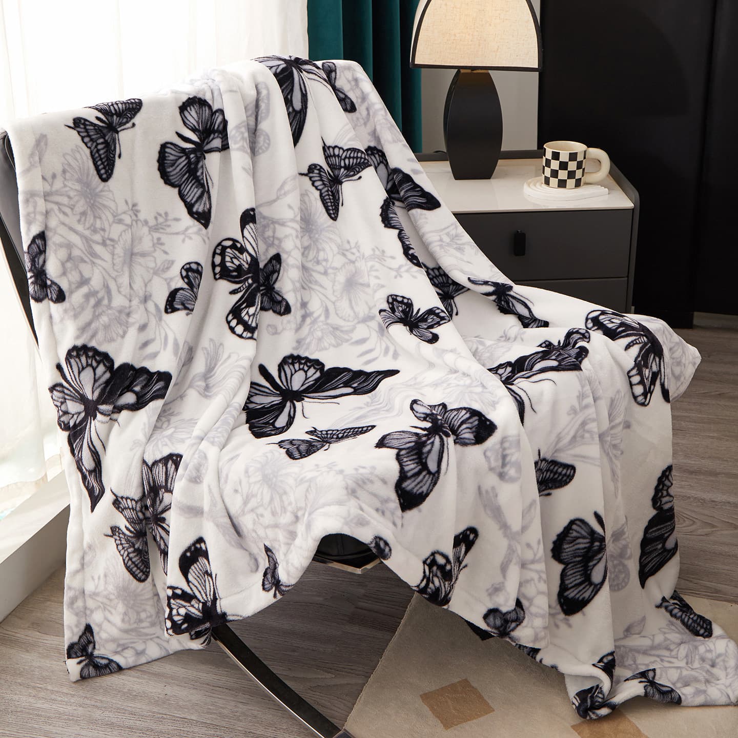 Winter New Butterfly Series Home Student Dorm Casual Thick Warm Skin-Friendly Comfortable Blanket