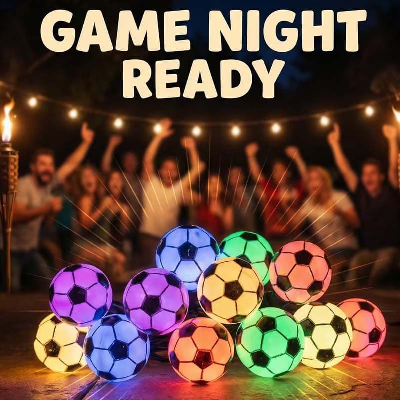 2026 New Cross-Border APP Bluetooth Colorful Football Light World Cup Football Light String USA-Mexico-Canada Shaped Light String