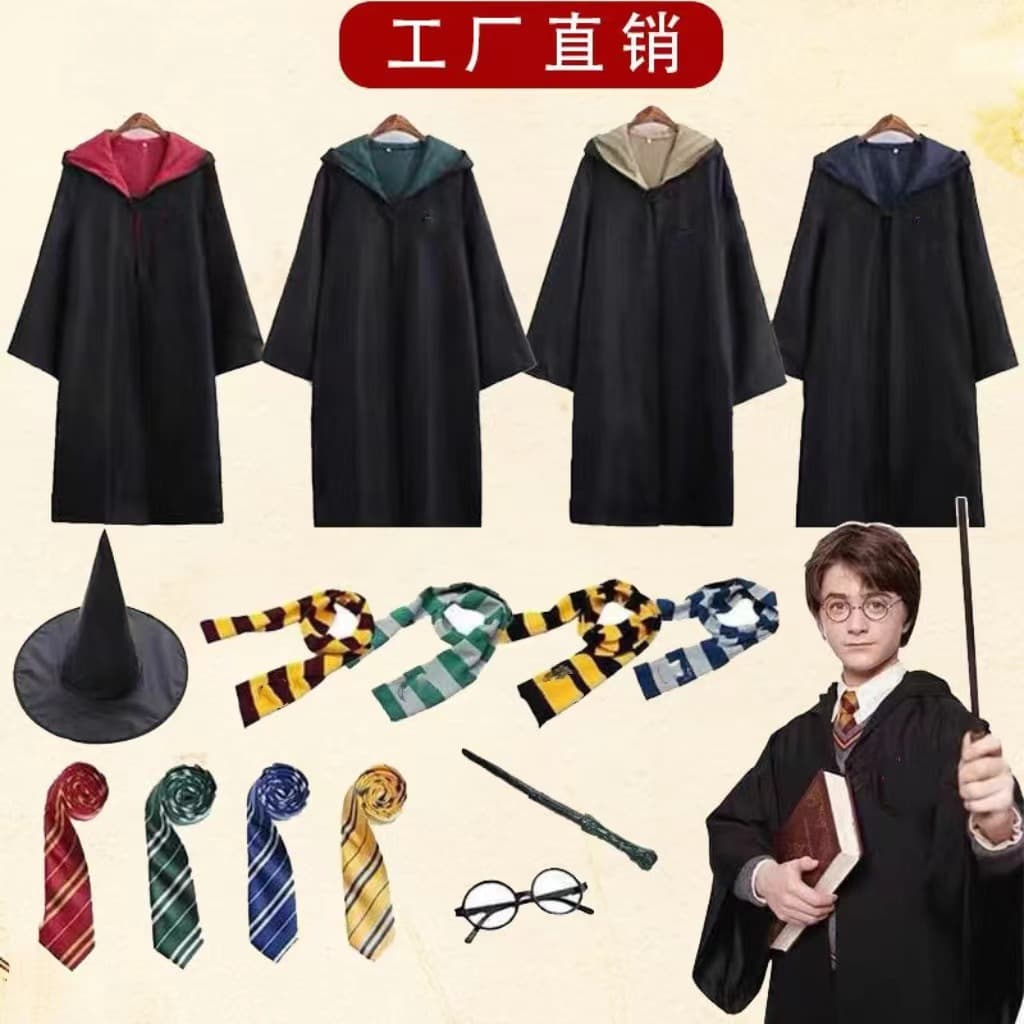 Harry Potter House Robe Costume Cosplay School Uniform for Halloween Performance