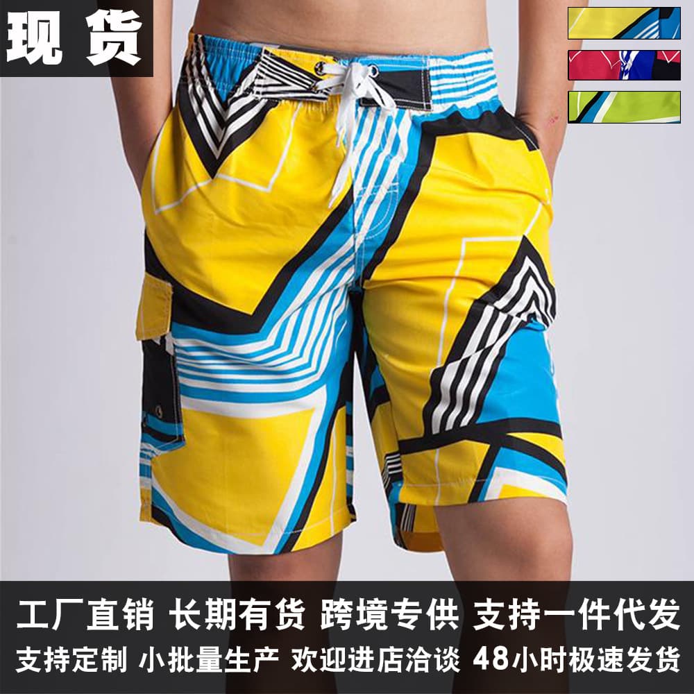 Cross-border Amazon Hot Beach Pants Men's Casual Loose Large Size Five Beach Pants New Shorts Men's Wholesale