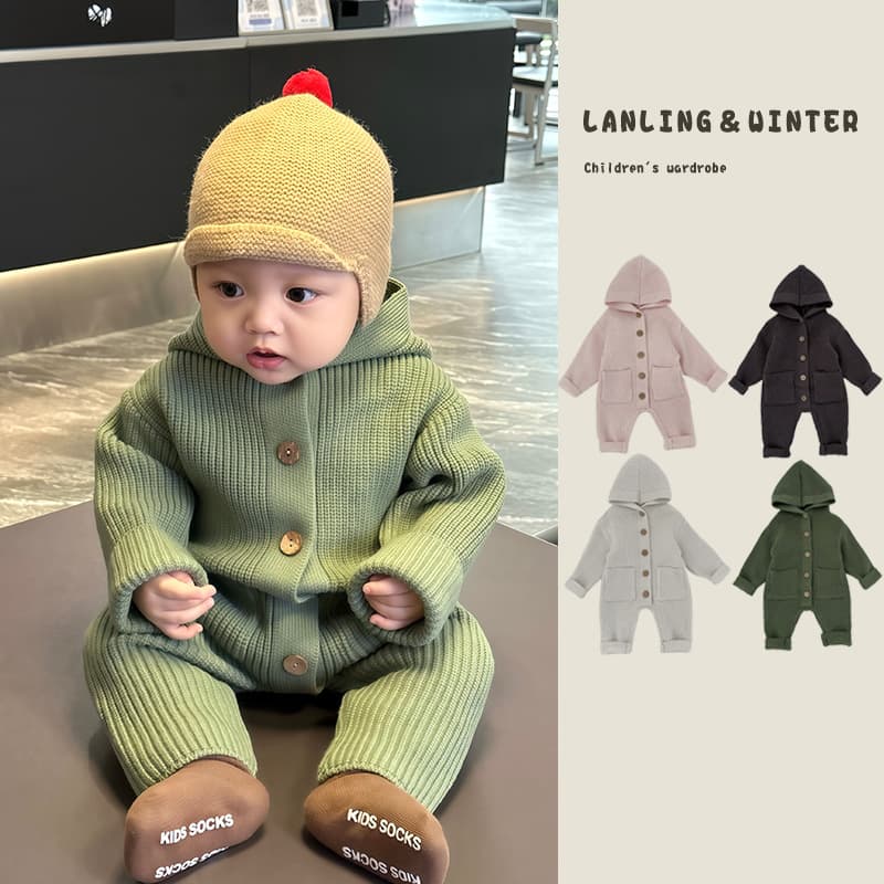 Baby Boy Knitted Romper Spring Fall 2026 New Style Long-Sleeve Bodysuit Infant Warm Jumpsuit