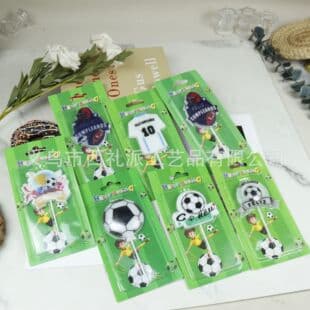 Export South America Brazil Argentina World Cup Father's Day Creative Children's Cartoon Soccer Birthday Party Candle