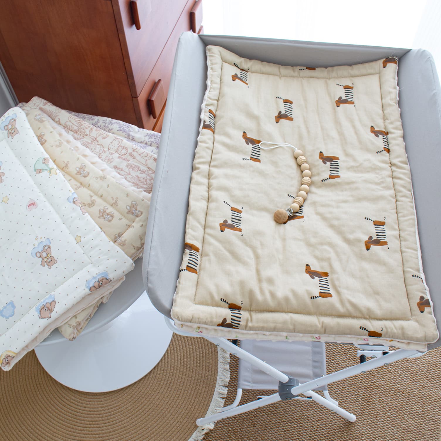 Type A changing table mat baby two-layer cotton gauze sleeping mat baby beanie blanket soft cushion newborn cradle mattress mat