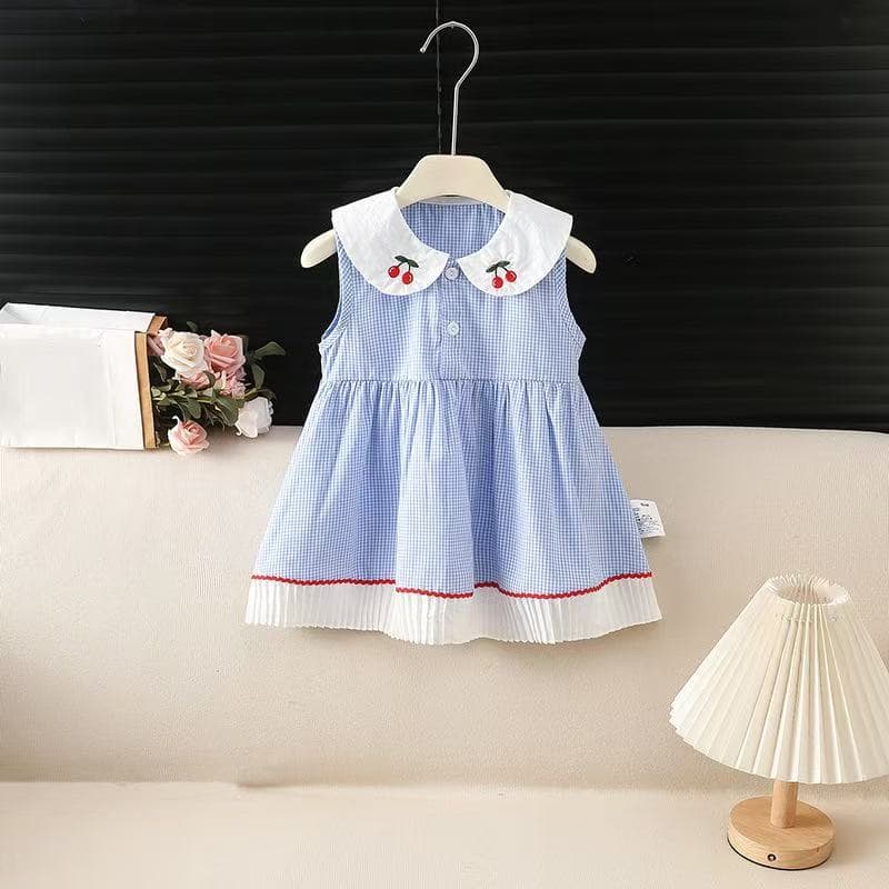 Girls summer new fashionable and sweet style cherry sweetheart doll dress fresh dress