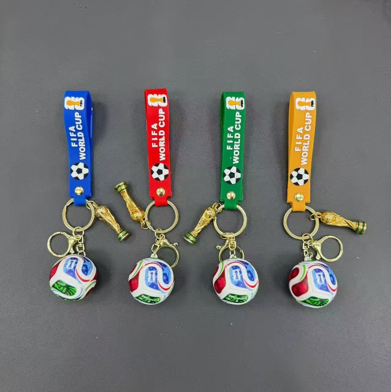 Creative World Cup Soccer Keychain Cartoon Car Charm Key Ring Unisex Backpack Pendant Gift Wholesale