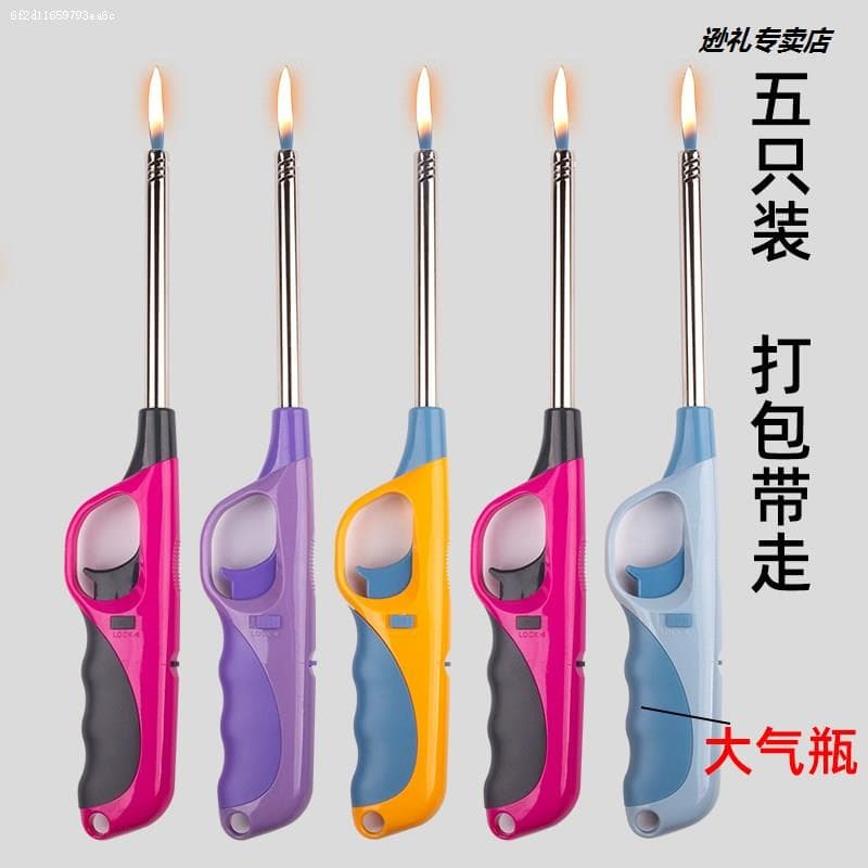 Open Flame Ignition Gun Electronic Igniter Gas Stove Natural Gas Kitchen Extended Lighter Candle Long Nozzle Ignition Rod
