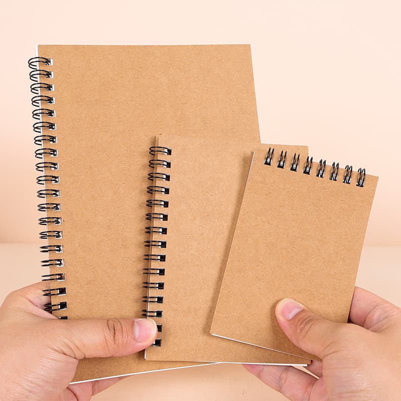 Minimalist Spiral Notebook Wholesale in Stock, Cross-Border Best Seller, Vintage Thick Exercise Book, Notebook, Customizable
