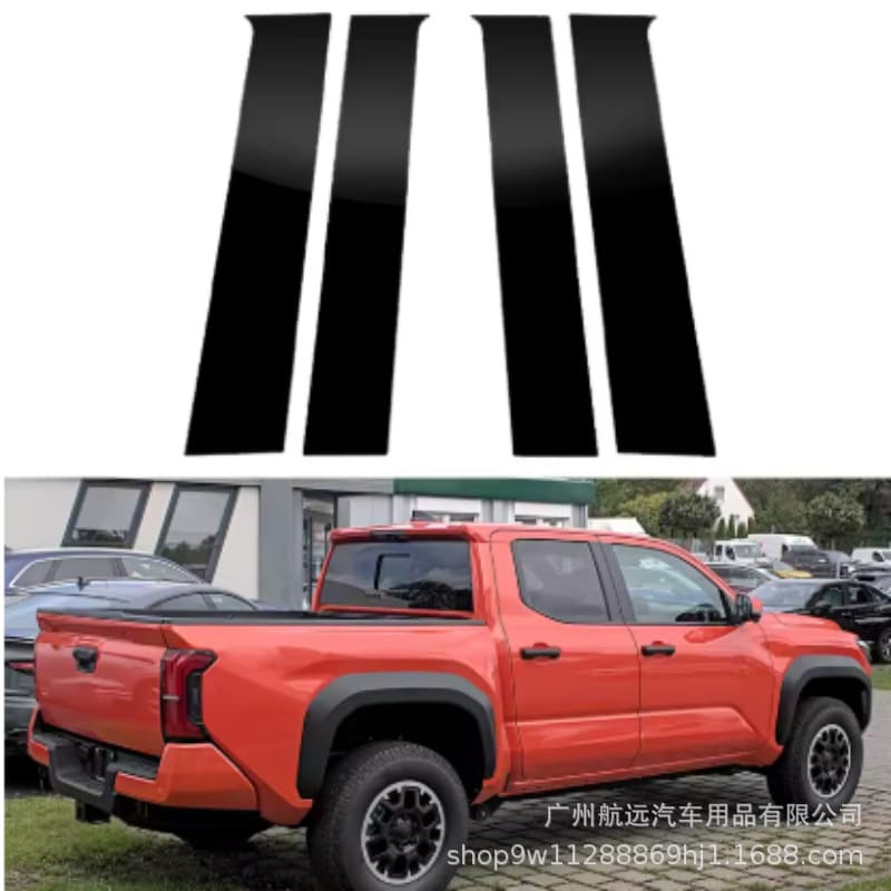 For Toyota Tacoma TRD Pickup Modification Window Trim Side Door Pillar Decoration PC Center Pillar Sticker