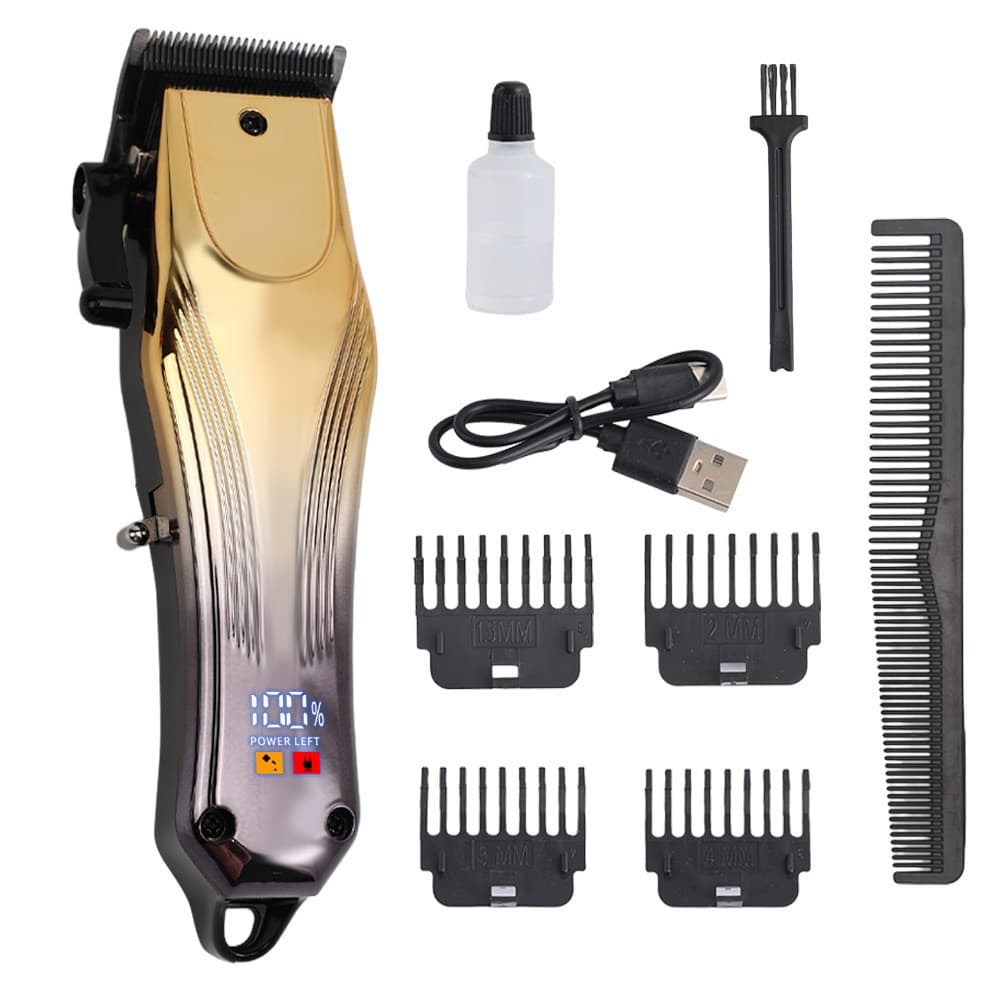 Cross-border Digital Display Electric Hair Clipper Professional Barber Shop Fade Hair Clipper Set Salon Hair Trimmer