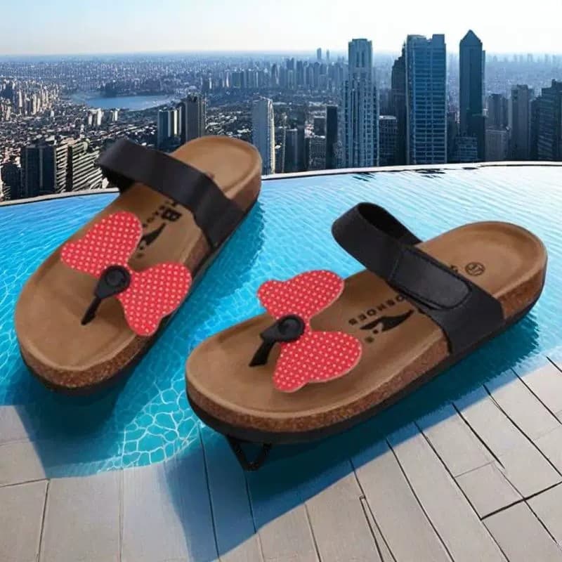 New Summer Export Double-Strap Women's Beach Sandals Birkenstock Style Outdoor Casual One-Buckle Raised Comfort Slide Sandals
