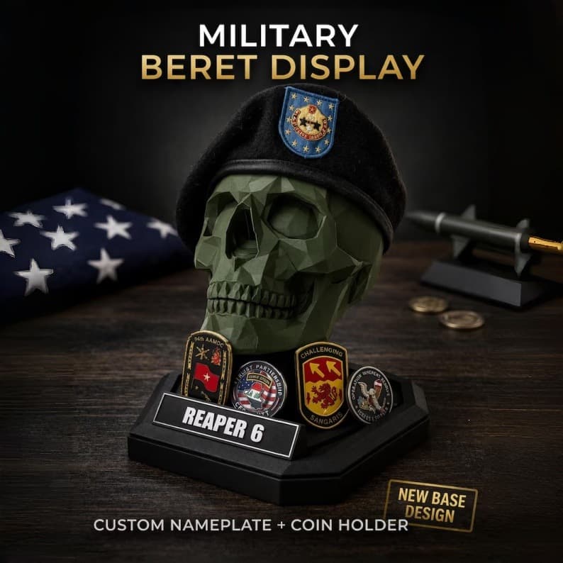 New Cross-Border Product Beret Skeleton Ornament Military Beret Skull
