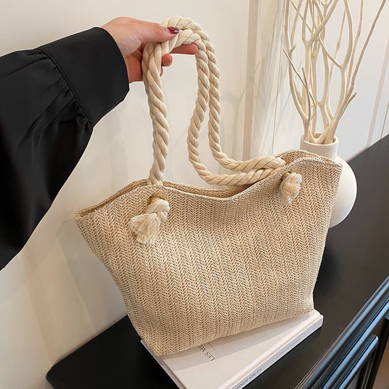 Straw Woven Bag Women 2025 New Summer Bag Simple Fashion Shoulder Bag Niche Versatile Style Women's Bag Niche High-End