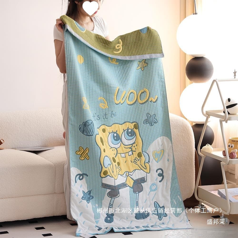 Factory Direct Factory Direct Thickened Bath Towel Pure Cotton Gauze Cartoon Home Use Absorbent Quick-Dry Non-Shedding New Large