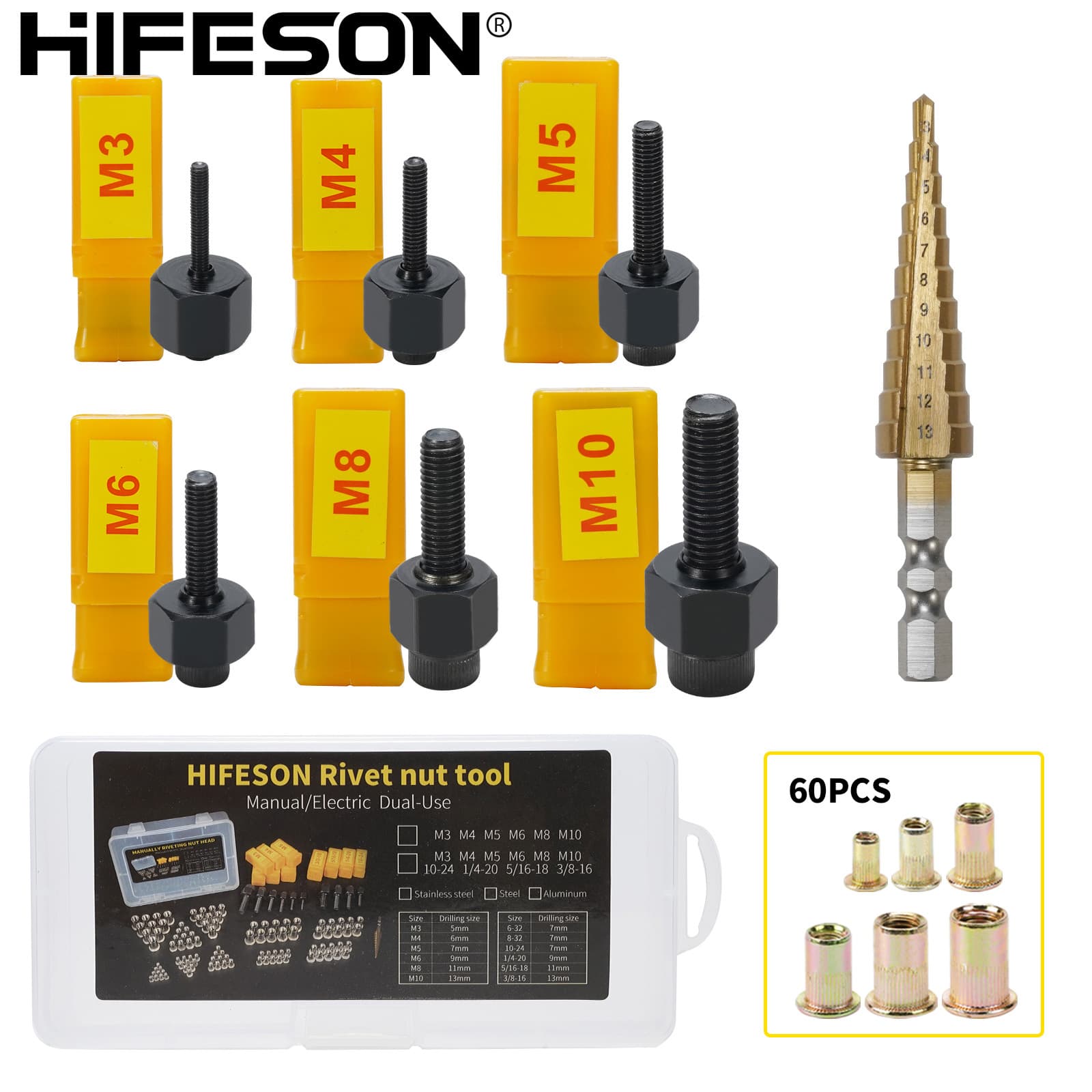 Automotive rivet head tool for thin sheet metal manual/electric rivet head