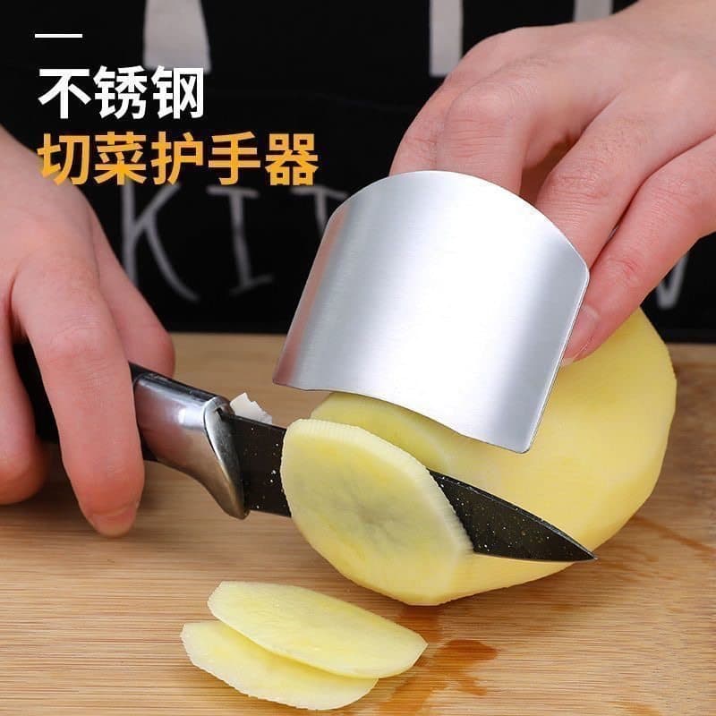 Factory Wholesale Stainless Steel Finger Guard Vegetable Cutting Hand Protector Finger Sleeve Guard Kitchen Tool