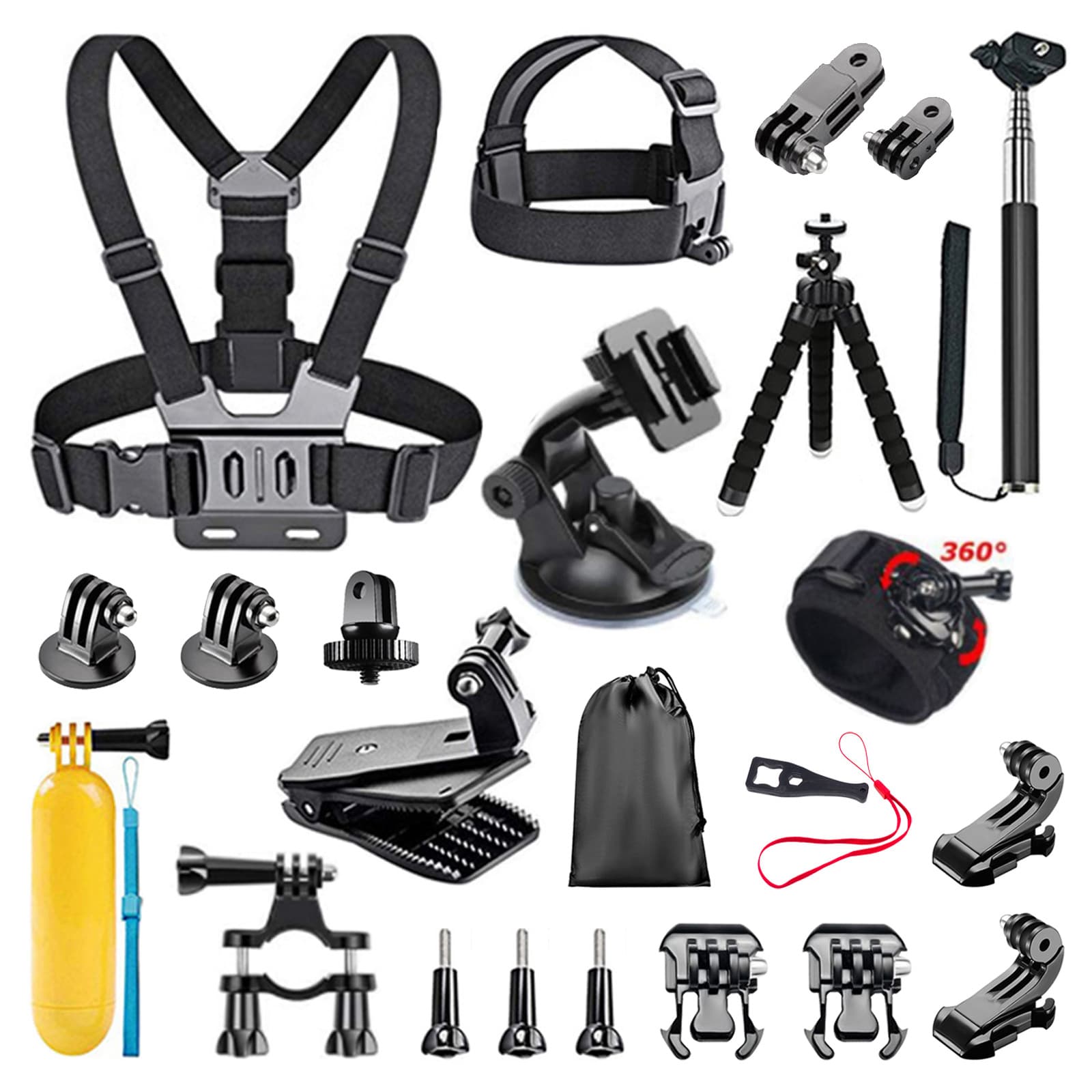 GoPro Accessory Set Hero8 Xiaomi Yi/Shan Gou DJI Action Sports Camera Universal Accessories 23-Piece Set