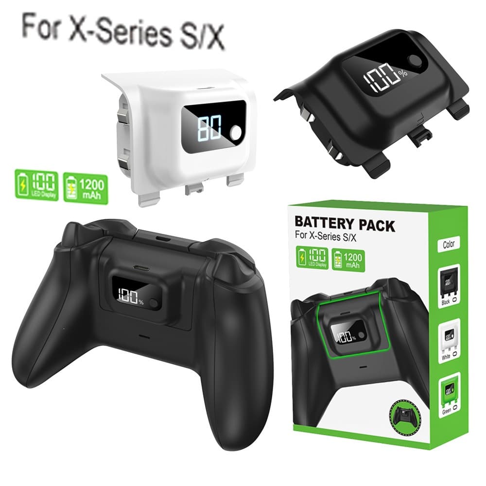 X-Series X/S Wireless Controller Digital Display Battery Pack XSX/XSS Game Controller Rechargeable Battery 1200mAh