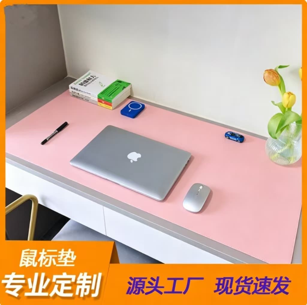 Solid Color Minimalist Leather Cross-Border Nail Art Mat Advertising Mouse Pad Computer Laptop Office Gaming Mouse Pad Custom