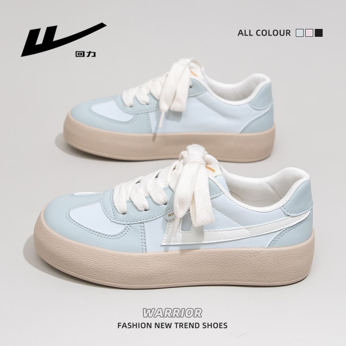 Pull-back color-blocked sneakers, thick soles, comfortable, long legs, junior high school students' shoes, college style couple's moral training shoes, moral training shoes for women