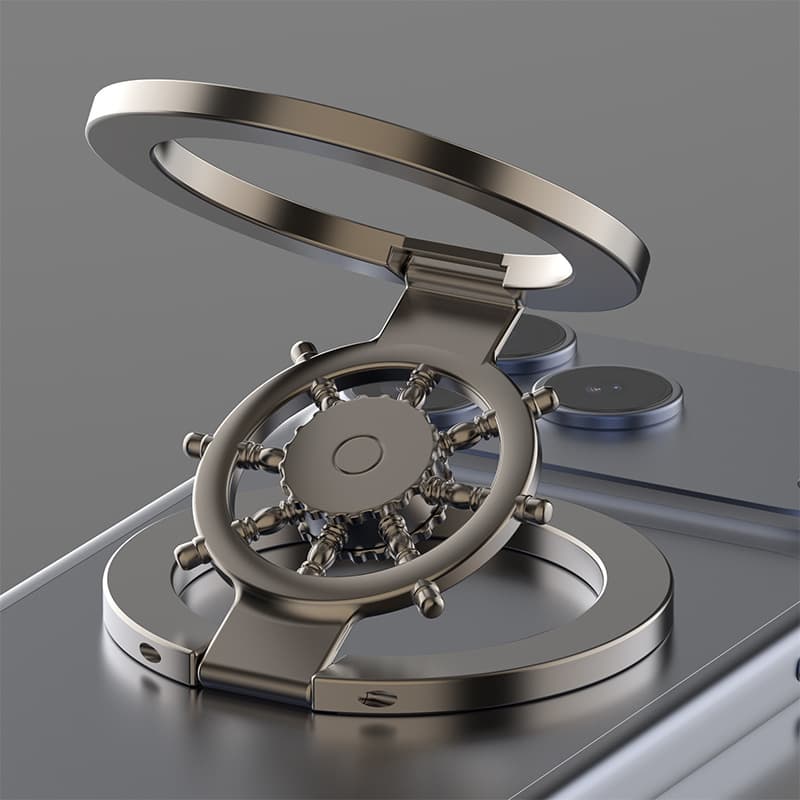 Creative fidget spinner 360° rotating mobile phone holder magsafe double-sided magnetic ring holder desktop holder