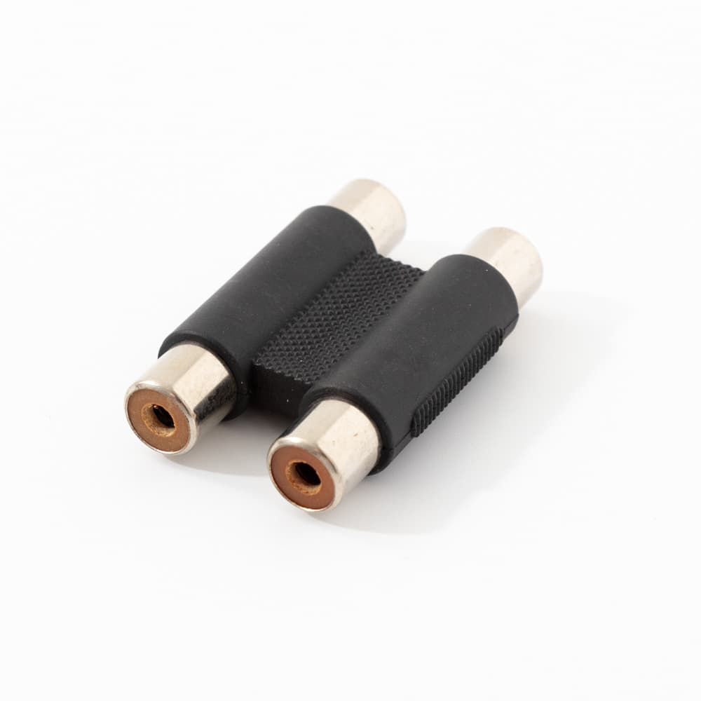 Audio Video Converter Adapter, Four Male to Two Female, Dual Row 2RCA Lotus AV Female to Female Extension