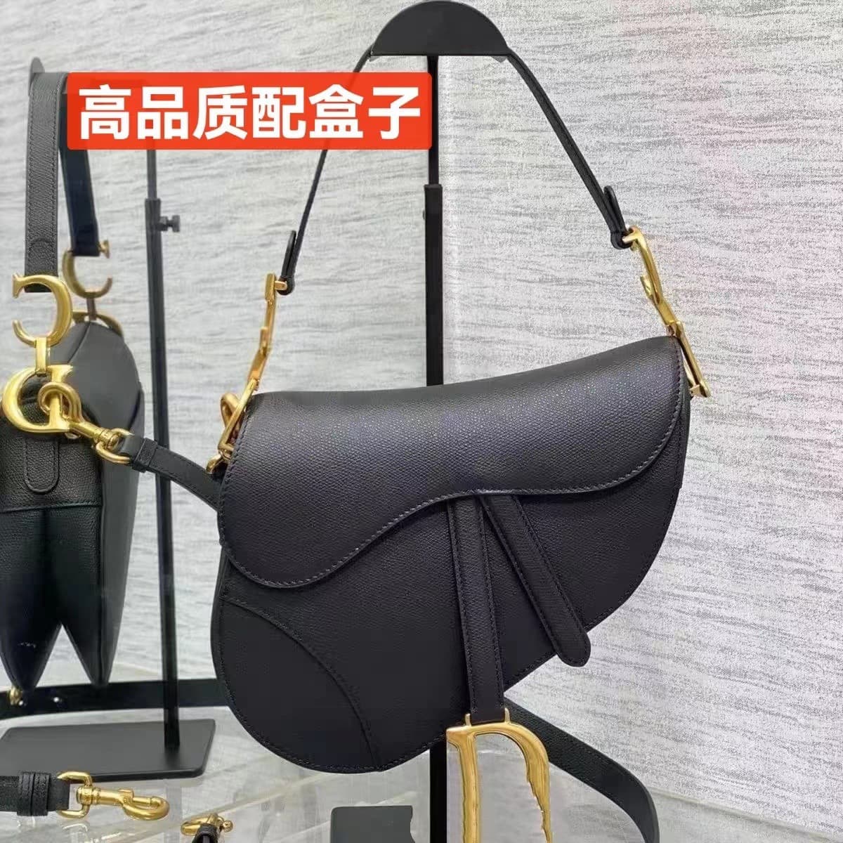 Guangzhou stock, D brand new saddle bag, genuine leather underarm palm print, single shoulder crossbody handbag, with logo