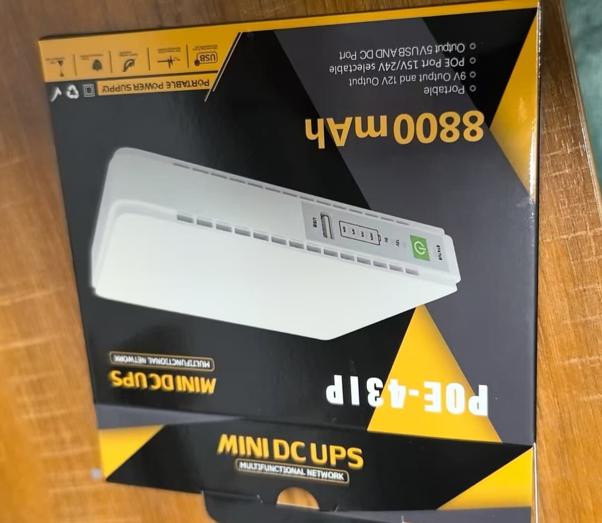 18W Mobile DC Backup UPS Uninterruptible Power Supply for Router, Camera, POE, Home Use
