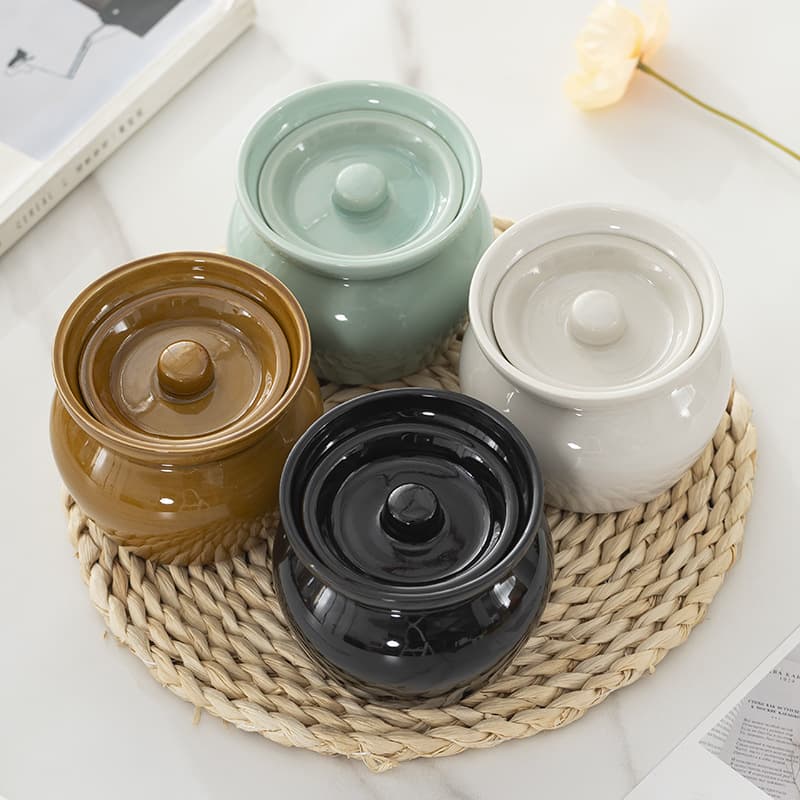 Clay Ceramic Steamer for Individual Meals, with Lid for Sha County Snack Restaurants and Hotel Dining Use