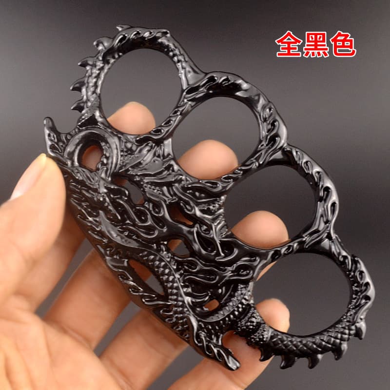 Four-Finger Knuckle Duster Alloy Knuckles Self-Defense Legal Iron Four-Finger Fighting Knuckle Ring Handheld Concealed Combat Tool