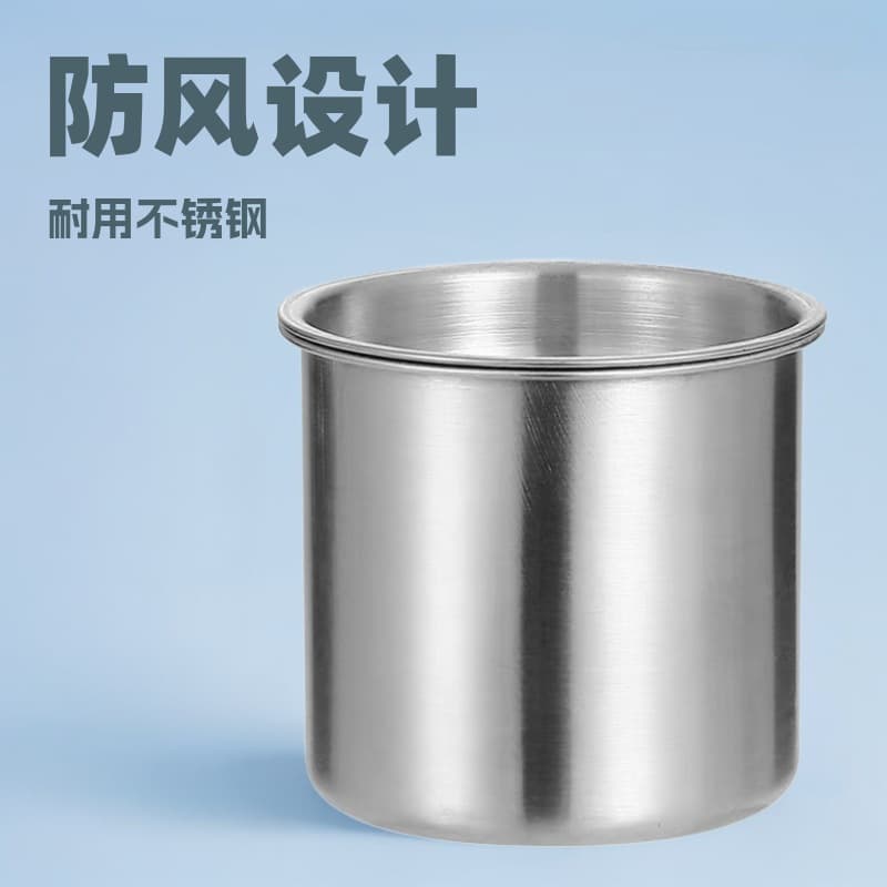 Cross-border stainless steel funnel ashtray, home living room office car use, windproof, universal for hotels and KTVs, with lid.