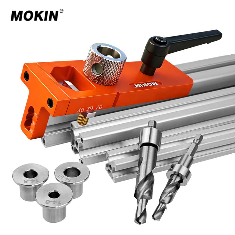 2-in-1 Aluminum Profile Drilling and Tapping Aid 203040 Aluminum Profile Drilling Tool Manual Tapping Positioner