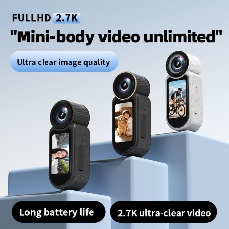 2.7K HD thumb action camera outdoor riding electric motorcycle driving recorder hanging neck camera