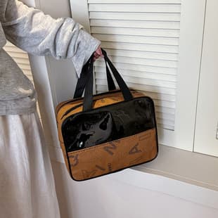 Double Zipper Wet and Dry Separation Handbag, Simple Travel Toiletry Bag, Outdoor Gym Handheld Bag, Sports Stadium Sports Bag