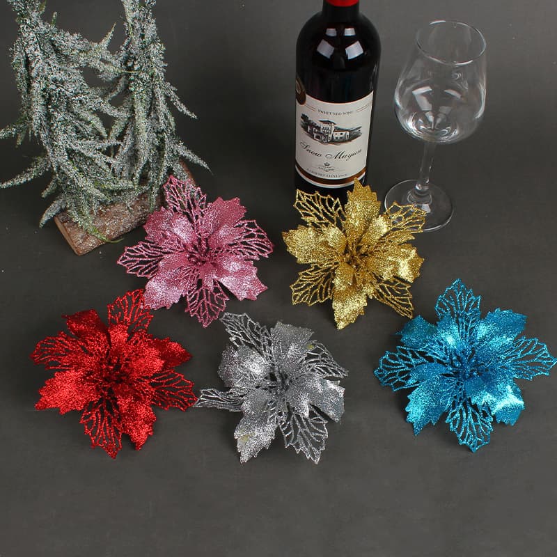 Cross-border Christmas hollow-out DIY props Christmas tree decoration branch Christmas wreath vine accessory plastic