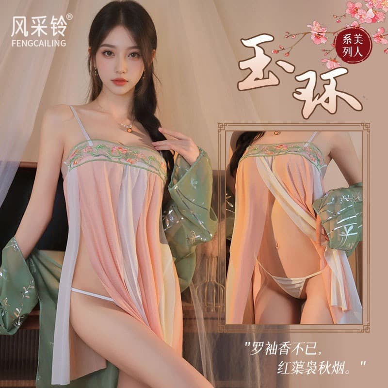 Ancient Chinese style classic chiffon see-through lingerie sexy sleepwear retro F180