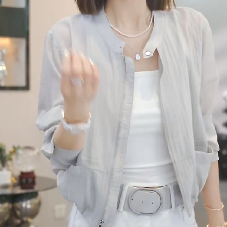 2026 Summer New Fashion Stylish Casual Thin Jacket Women's Plus-Size Trendy Short Outdoor Sun Protection Clothing