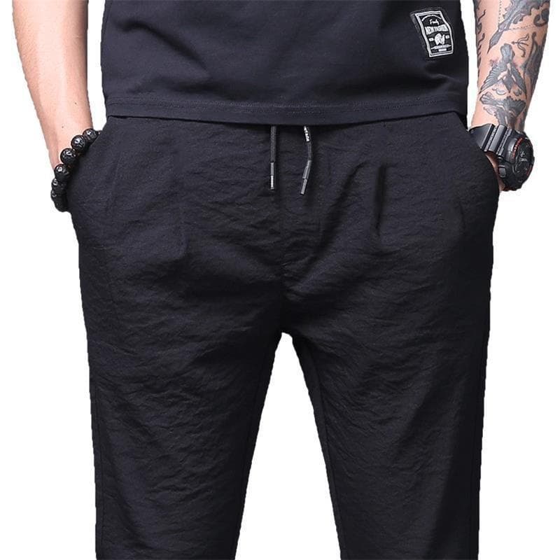Casual Pants for Summer Spring Autumn, Men's Long Pants Plus Size Flat Hem Pants, Workout Pants, Men's Wear Cross-Border Export