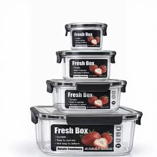Wholesale Snap-Lid Square Lunch Box Bento Box Fridge Fresh-Keeping Container Office Workers Plastic Fruit Box Sealed Container